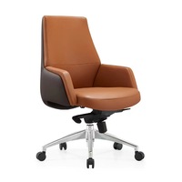 Chaise de bureau de patron en cuir de luxe moderne Design ergonomique École Hôpital Hôtel Directeur Général Chaise pivotante de bureau