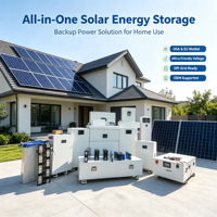 Batterie solaire hors réseau 10KW 48V 685Ah, batterie de panneau solaire Lifepo4 Lithium, BMS 51.2V 200Ah, onduleur, pack de batteries au phosphate de lithium-ion