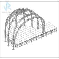 Système de treillis carré pliable en alliage d'aluminium pour scène d'événement avec connecteur à goujon/boulon