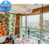Baignoire en verre transparent de luxe 2020, baignoire en acrylique transparente pour hôtel