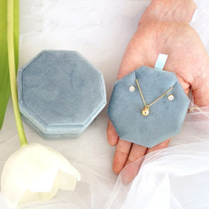 Personalized Velvet <b>Jewelry</b> Box for Necklaces Valentine's Day Wedding Anniversary Gifts Elegant Customizable Jewellery <b>Case</b> - Product Image 4