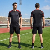 2026 Maßgeschneiderte Unisex Fußballtrikots Sets Schnelltrocknend Bedruckte Fußballuniform Großhandel Digital-Druck Kurzarm-Sets Polyester