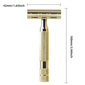 Zy cạo Hướng dẫn sử dụng chính xác có thể điều chỉnh an toàn dao cạo trọng xử lý phù hợp với đôi cạnh dao cạo lưỡi đơn phong cách dao cạo người đàn ông - Product Image 6