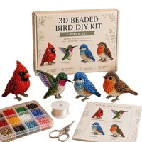 Nouveau Kit d'Artisanat Transfrontalier de Petits Monstres Animaux 3D Perlés, Ensemble de Perles DIY Fait Main en Plastique, Chine