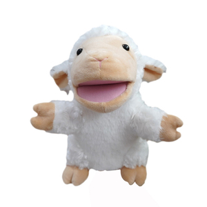 Marioneta de dedo de algodón PP bordada de 25cm, juguetes de peluche suaves de oveja para niños, certificado CE EN71 para niños, regalos OEM/ODM - Product Image 1