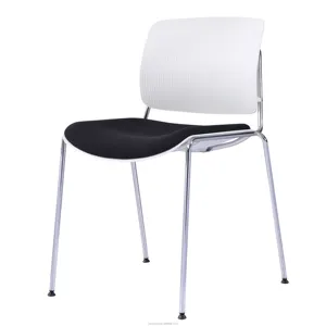 wholesale cheap adults Newest Stackable white black grey blue office Conference Waiting plastic chair