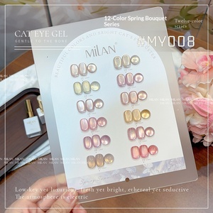 ชุดยาทาเล็บเจลสีสันสดใส 12 สี ปลอดสารพิษ ยี่ห้อ <span class=keywords><strong>Milan</strong></span> Designer ขายดี พร้อมลูกปัดแก้ว แต่งเล็บแบบตาแมว สำหรับมืออาชีพ ขายส่ง - Product Image 6