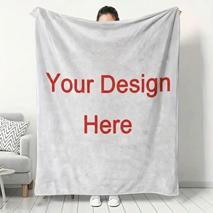 All Seasons Knitted Solid Flannel <strong>Throw</strong> Blanket OEM Custom Printed Warm Cozy Breathable <strong>Throw</strong> <strong>for</strong> <strong>Bed</strong> Car Office - Product Image 5