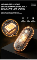 Feu de position latéral LED 12V IP67 rouge/ambre/blanc/violet pour camion, fourgonnette, remorque