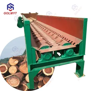 Double roller pengupas log kayu, alur terbuka Horizontal, kayu, debarker, Drum putar, pengupas log kayu