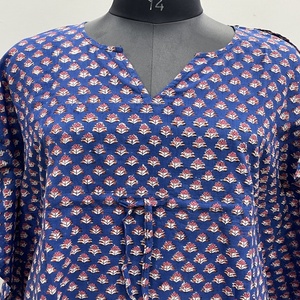 Vestido Kaftan Modesto Estampado Floral Hecho a Mano de Primera Calidad, Falda de Algodón de 1 Pieza para Uso Diario de Verano para Mujer - Product Image 3