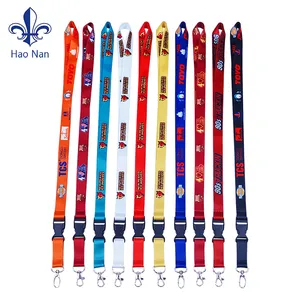 wholesale fashion custom logo lanyard silk screen printed lanyard polyester lanyard with minimum 1 piece order