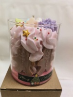 Bougie de Noël parfumée au gingembre et aux biscuits, en pot, cadeau de Noël pour la décoration de fête, centre de table