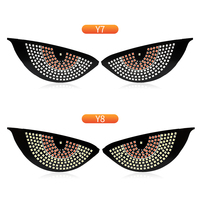Nouvel écran matriciel LED USB à yeux de démon animés, lumières décoratives pour pare-brise de voiture et camion, accessoires lumineux œil de diable