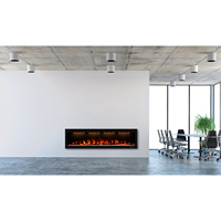 Luxstar – chauffage électrique de cheminée, 60 pouces, média, Royal Slim Dove, lumière Led, effet de flamme réelle, cheminée électrique