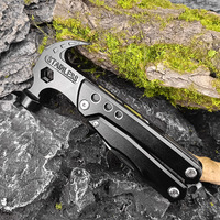 10 en 1 mini marteau multitool équipement de camping et marteau de travail pince couteau de survie