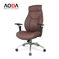 Silla Ergonómica de Cuero Personalizada con Reposabrazos Ajustables 5D, Silla de Oficina, Silla Ejecutiva