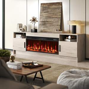 Meuble TV en bois <span class=keywords><strong>de</strong></span> style <span class=keywords><strong>moderne</strong></span>, design personnalisé, très vendu, pour salon, avec <span class=keywords><strong>cheminée</strong></span> électrique - Product Image 2