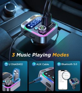 Auto Fm Zender Auto <span class=keywords><strong>Bluetooth</strong></span> Mp3 Muziekspeler Pd 20W Mobiele Telefoon Snel Opladen Qc3.0 Auto Telefoon Oplader - Product Image 6