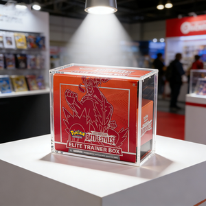 Boîte ETB Pokémon en acrylique sur mesure, moderne, haute transparence, protection UV, avec couvercle magnétique robuste pour usage extérieur - Product Image 2