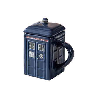Tazza da <span class=keywords><strong>Caffè</strong></span> in Ceramica Doctor Who TARDIS con Coperchio, Design 3D Blu a Forma di Macchina del Tempo per Appassionati di Sci-Fi, Perfetta per <span class=keywords><strong>il</strong></span> <span class=keywords><strong>Caffè</strong></span> del Mattino - Product Image 1