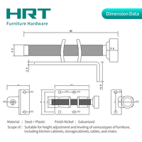 Pieds de réglage de hauteur silencieux pour meubles, quincaillerie d'armoire anti-bruit, supports pour canapé modulaire d'extérieur
