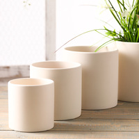 Pot de fleurs en céramique cylindrique fantaisie de haute qualité pour la décoration de la maison et du jardin, disponible en 3, 4, 5, 6, 7 et 8 pouces