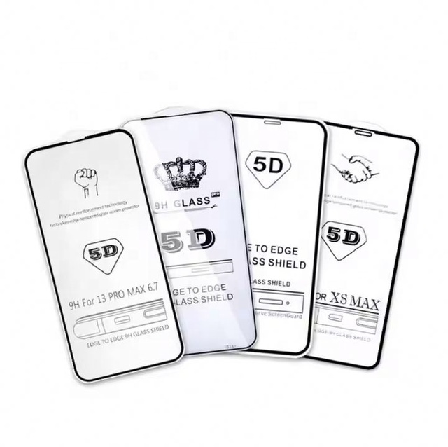 Factory Price 5D Tempered Glass Screen Protector for iPhone 16 Plus 15 Pro Max 14 Pro Mobile Phones 9H Protective Glass Film