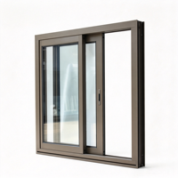 Fenêtre coulissante en aluminium résistante à la pression du vent, étanchéité parfaite, fenêtre coulissante en aluminium pour application en bâtiment de grande hauteur