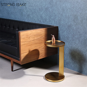 Luxury Designer Nordic Sofa Arm Tray <strong>Table</strong> Modern Living Room Furniture <strong>Round</strong> End <strong>Bedside</strong> Gold Chair Side Coffee <strong>Tables</strong> - Product Image 4