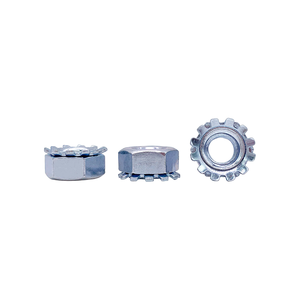 Écrou Keps en acier au carbone de grade 4.8, zingué, métrique et impérial, à dents externes, pour fabricants de boulons et d'écrous de machines - Product Image 1