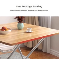 Table à manger pliante moderne et portable, plateau en bois, pieds en métal, gain de place, table pliable pour la maison, la cuisine, la terrasse, le restaurant, le bar, OEM