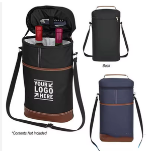 Travel 2 Bottle Wine Tote Carrier Leakproof & Insulated Padded Versatile Wine Cooler Bag - Product Image 5