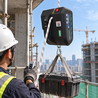 Treuil électrique de levage de 350 kg pour escalade sur corde, avec batterie au lithium rechargeable, télécommande, pour travaux en hauteur sur murs extérieurs