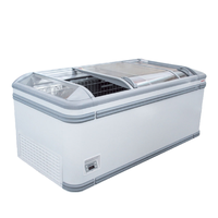 Vitrine Réfrigérée Commerciale NE-130DT-8 pour Crèmes Glacées 260L 130L 360L 380L 450L, Congélateur Coffre à Couvercle Vitré, Congélateur Coffre Profond