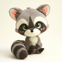 CE OEM ODM Jouet en peluche personnalisé Porte-clés poupée Raton laveur en peluche Faites votre propre peluche pour enfants Cadeaux d'entreprise