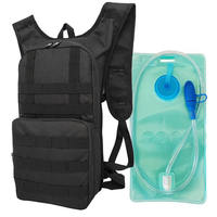Sac d'hydratation tactique respirant en maille pour le trail, le vélo de montagne et la course à pied, avec support de casque et poche à eau de 3L