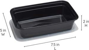 ภาชนะบรรจุอาหารพลาสติก28ออนซ์พร้อมฝาปิดกล่องเก็บอาหารทรงสี่เหลี่ยมกันรั่วสำหรับร้านอาหาร - Product Image 2