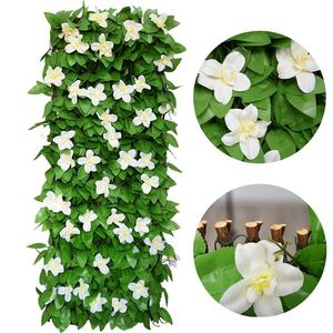 Écran de confidentialité artificiel simple côté laisser faux vert herbe plante jardin décoration murale extensible haie extensible Faux lierre clôture - Product Image 2