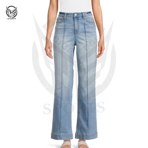 Nuevos Jeans de Moda para Mujer, Ropa de Moda, Jeans de Pierna Ancha con Logotipo Personalizado para Damas con el Último Diseño. - Product Image 5