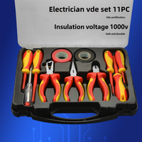 Ensemble d'outils professionnels pour électriciens, isolés VDE, à commande manuelle, OEM, avec mallette rigide, pour la réparation de véhicules à énergie nouvelle