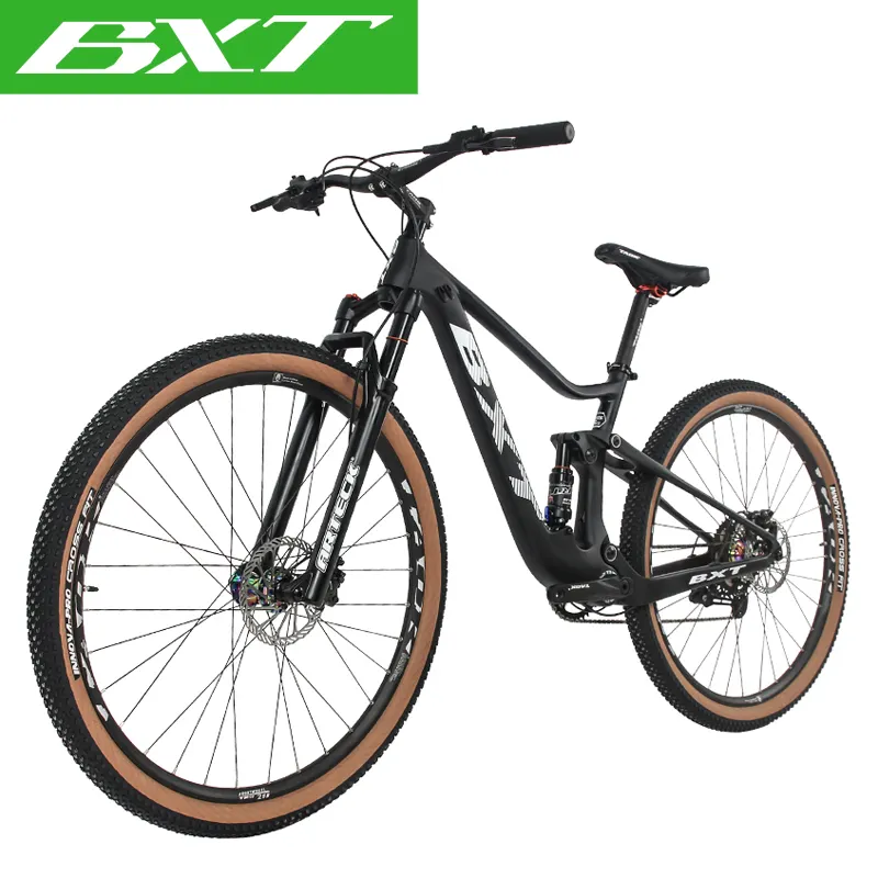 ระบบกันสะเทือนคาร์บอนเต็มรูปแบบจักรยานเสือภูเขา29er ดิสก์เบรก MTB จักรยานสมบูรณ์11ความเร็วจักรยานคาร์บอนด้านหน้าหลังระงับสมบูรณ์