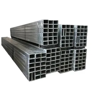 High quality 30 x 50 square section shape Q235 Q345 Q195 rectangular galvanized steel pipe tube