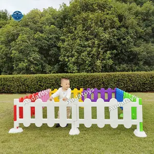 Grand parc pour enfants blanc Terrain <span class=keywords><strong>de</strong></span> jeu intérieur mobile avec portail Sécurité pour bébé Clôtures <span class=keywords><strong>de</strong></span> jardin en plastique souple - Product Image 4