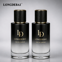 Flacon de parfum transparent mat de luxe avec logo personnalisé, 30 ml, 50 ml, 100 ml, flacon en verre cylindrique vide, boîte en papier avec gravure