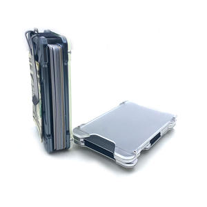 Portefeuille multifonctionnel en métal tactique personnalisé avec impression, pince à billets fine, anti-vol, blocage RFID, sécurité, porte-cartes de crédit, étui pour <span class=keywords><strong>carte</strong></span> d'identité - Product Image 4