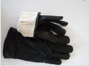 Guantes de invierno para montar a caballo, guantes de cuero de cordero para juegos - Product Image 4