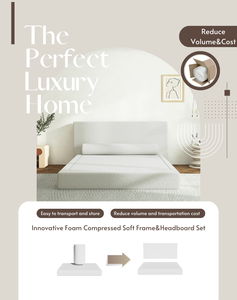 Phong cách Hiện Đại Nữ hoàng-kích thước cấu hình thấp nền tảng giường màu đen và trắng bọc phòng ngủ giường mềm mại - Product Image 6