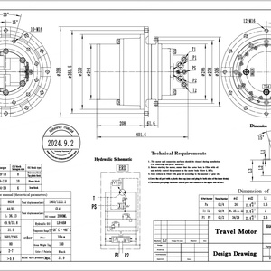Dispositif de transmission finale Belparts EX60-2 EX60-3 Excavatrice 7 tonnes Pièces détachées 9111033 9099449 Moteur de déplacement Assemblage pour Hitachi - Product Image 2