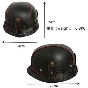 Casco de Motocicleta Estilo Retro Alemán, de Cuero, Hecho a Mano, para Hombre y Mujer, para las Cuatro Estaciones - Product Image 3